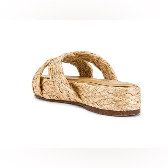 NWOT Kaanas Inagua Sandal Woven Raffia Braided 1.25” Platform Sandal Revolve - Picture 3 of 8